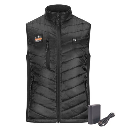Ergodyne Rechargeable Heated Vest with Battery, Black, Size 3XL 6495